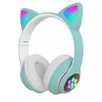 Zwart Bluetooth Cat Headphones, Vouwbare Draadloze Bluetooth-Hoofdtelefoons